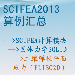 固體力學solid的(de)二維彈性平面應力（eliso2d）【SciFEA2013算(suàn)例】