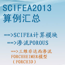 滲流porous的(de)三維非達西滲流Forchheimer模型（Forch3d）【SciFEA2013算(suàn)例】